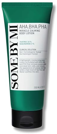 SOME BY MI AHA BHA PHA Miracle Calming Body Lotion – 200 ml – Koreanische Exfoliating Salicylic Acid Body Moisturizer für trockene Haut – tägliche Hydration & Soothing Care with Centella – Koreanische