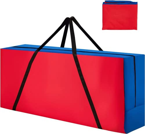 COSTWAY Giant Connect 4 Carry Bag, Jumbo 4-to-Score Game Set Storage Bag with Ergonomic Handle & Durable Zipper, Outdoor Yard Lawn Games Carrying Bags for Four in A Row
