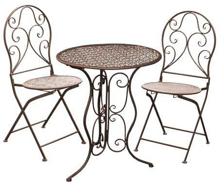 HTI living Tischgruppe Lani Antik Sitzgruppe Metall Garten nostalgisch