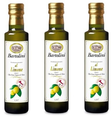 Zeus Party Olio Extra Vergine D'Oliva al Limone Bartolini - 3 Bottiglie da 0,25L