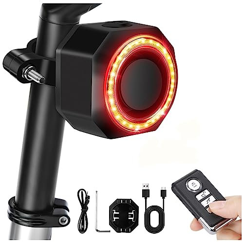 Coikes Fosmon Alarmanlage Diebstahlsicherung Fahrrad wiederaufladbar USB Alarm Scooter Motorrad kabellos mit Fernbedienung Auto Alarm Einstellbare Empfindlichkeit 110 dB für Fahrzeuge, Scooter, E-Bike