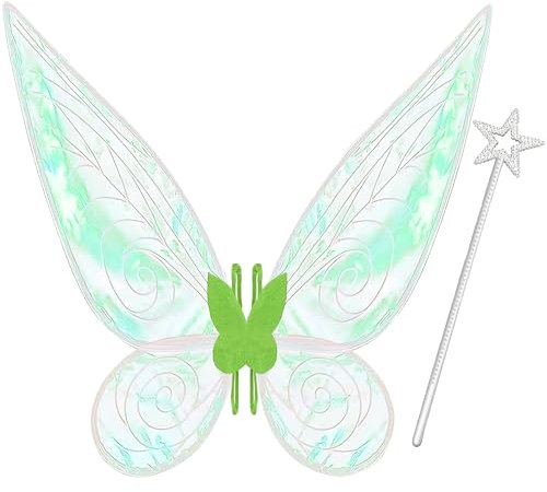 Takmor Ailes de Fée Adulte, Deguisement Fee Femme Aile de Fée Adulte Winx Fairy Wings Adult pour Halloween Anniversaire Noël Thème Fête
