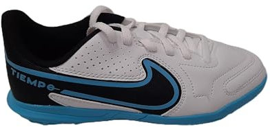 NIKE Jr. Tiempo Legend 9 Club Tf, Scarpe da Ginnastica, Bianco (White Black Baltic Blue Pink Blast), 32 EU