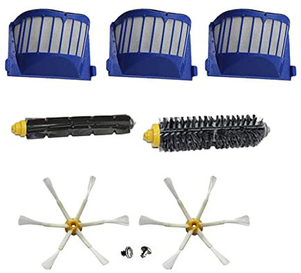 AYBAL Filtro a Rete Rullo Principale Spazzola Laterale Compatibile con IRobot Roomba Serie 600 600 605 610 615 616 620 621 630 631 640 650 651 660 670 680 Parte