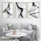 WMLBK Lot de 3 Tableaux Muraux Abstraits, Noirs et Blancs, Gris, Modernes, Nordiques - Décoration Murale Sans Cadre, 60 x 80 cm