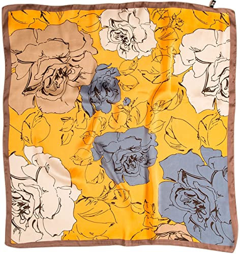 prinfantasy Halstuch Damen Geschenk für Mama Seidenschal Damen Elegante Seidentuch Haare Elegant Satintuch Halstuch Seide Damen Bandana Tuch Kopftücher Damen Taschentuch Scarf Bandana M070040