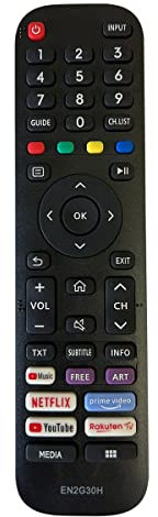 Aurabeam Télécommande TV de Remplacement Compatible avec Hisense 43A7120F Télévision