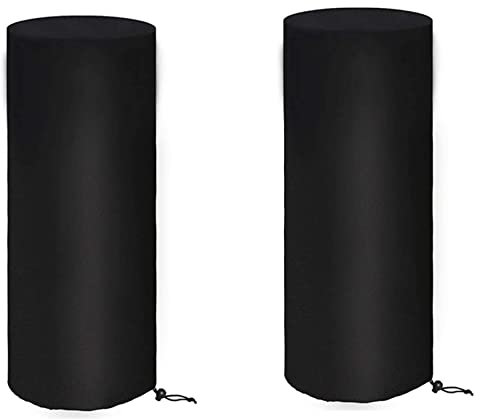 JiaoNe 2X Fundas de Calefactores de Patio Cubierta Impermeable de Calefactores para Exteriores 210D Oxford Impermeable, Resistente Al Viento, Protección Alrededor de 50X50X120 cm