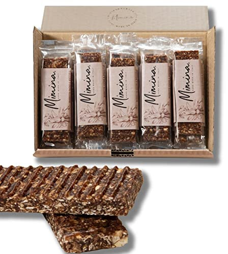 Mimina - Barretta Cacao e Nocciola, Snack Vegan, Barretta Energetica, Biologica, Senza Conservanti Confezione da 16