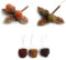 Gry & SIF handgemachte Herbstdeko aus Filz, Hängedeko Herbst, Fensterdeko Herbst, Eicheln, Kiefernzapfen, Tannenzapfen | 2X detailreiche Deko-Eicheln, 3X Kiefernzapfen