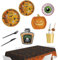 OH YEAH - Decoración Halloween Clásica Mesa - Pack 12 Personas - Temática Calabaza Infantil y Adulto - Accesorios Fiesta - Platos + Vasos + Servilletas - Fácil Montaje