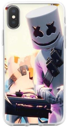 Transparent Design Case for Apple iPhone, Printed in France, Video Games, Fortnite Perso (iPhone XS Max)