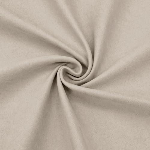 DESHOME Maia 15 Meter Sofastoff aus recycelter Mikrofaser, wasserabweisend, Velours-Effekt, Meterware für Polstermöbel, Sofa, Sessel, Kissen, Stuhl, Ecru