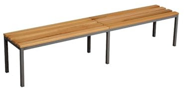 furni24 Sitzbank für Umkleideräume BxHxT: 200x42x40 cm, Umkleidesitzbank, Umkleidebank, Garderobenbank, Sportbank, Bank mit Echtholz für Fitnessstudio
