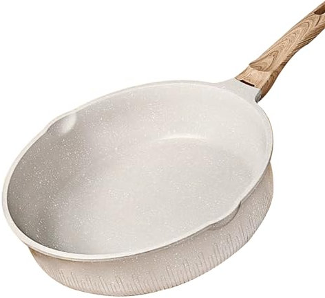 SUJOSAJU Nonstick Frying Pan Skillet, 11 Non- stick Coating Egg Pan Omelet Pans Cookware with Heat- resistant Handle for Gas/Induction/Infrared/Ceramic Cooktop