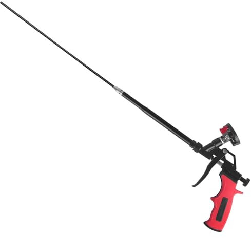 Pistolet à mousse extensible de 63,5 cm – Panier avec revêtement en téflon antiadhésif, pistolet isolant en mousse extensible pour calfeutrer, remplir, sceller