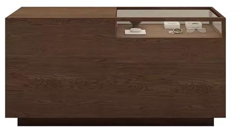 HLZLPYFC Empfangstheke Vintage-Rezeption mit Theke, Holzmaserung, Büro-Theke, für die Kasse im Einzelhandel(Size:62.9x23.6x39.3in)