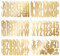 ZEYIYER 200 Stück Buchstaben Aufkleber Gold 12 Blatt 6,3 cm Aufkleber Buchstaben, Digitale Aufkleber, Glitzernde Selbstklebende Zahlen Alphabet Aufkleber, Scrapbook Buchstaben Zahlen-Aufkleber