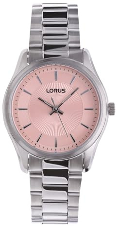 LORUS Damen Analog Quarz Uhr mit Edelstahl Armband,Silber