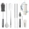 Dosanlues 8Pcs Water Bottle Cleaner Brush - Multipurpose Cup Cleaner Kit with Long Nylon Straw Brush Long Handle Silicone Bottles Cleaning for Tumbler, Sports Water Bottle, Wine Glass
