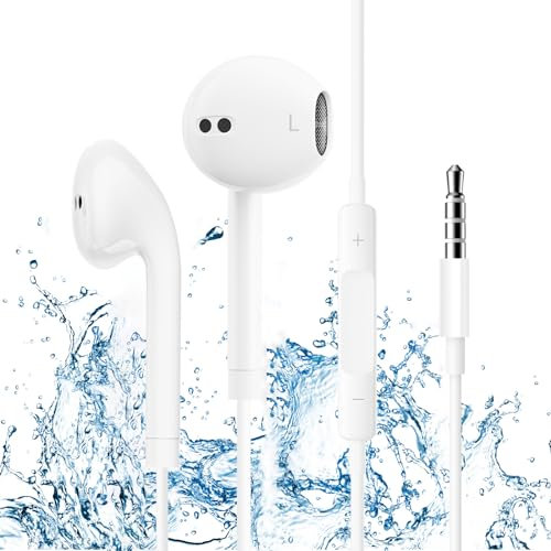 Earphones,In-Ear Headphones 3.5mm Jack Wired Earbuds Noise Isolating Headset With Microphone Lightweight Wired with iPhone iPadPro Samsung Huawei Android MP3 Tablets Laptops and More device