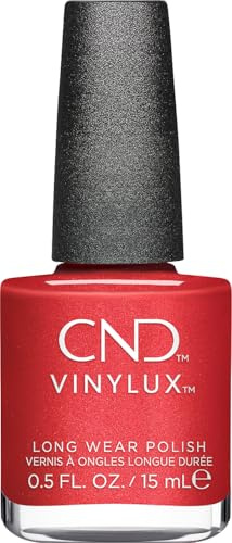 CND Nagellack Vinylux Dragon Slay All Day - Nr.482 rot schimmer - kratzfest & schnelltrocknend - Queen Tessential collection - Original CND