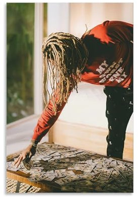 XFPOBH Poster Future Hendrix Rapper auf Leinwand, Gemälde, Wandkunst, Bild, Heimdekoration, Druck für Schlafzimmer, Wohnzimmer, 20 x 30 cm, ungerahmter Stil