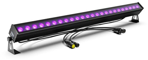 24 LED Bar Wallwasher Wasserdichter, 120W Discolicht Partylicht Bühnenlicht, RGBW Lichteffekte Strahler Strobe Beleuchtung für DJ Party Outdoor