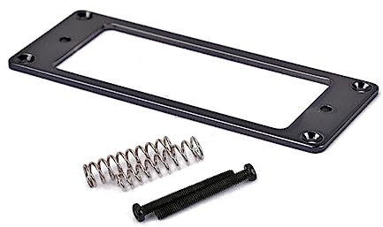 TOPPERFUN Humbucker-tonabnehmerringe Aus Metall Für Gitarren Flache Basis Dicke Innenmaße Schraubenlöcherabstand Schwarz