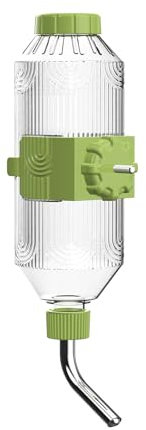 Pet Water Bottle, Hanging Dog Water Dispenser Kennel Drinker Kettle Feeder BPA Free Cage Crate Hutch Puppy Cat Rabbit (Green, 700ml (Large Rabbits-Cats-Small & Medium Dogs))