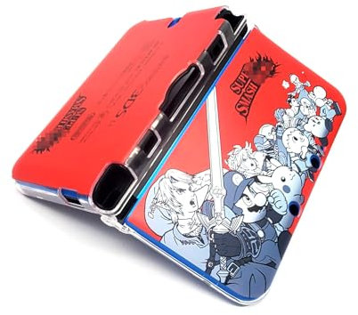 Custom for 3DSXL Protective Case Hard Crystal Cover Red Decorative Shells, New for Old 3DS XL/LL 3DSLL Super Smash Heros Limited Edition Conjoined Anti-Scratch Housing Rundumschutz