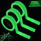 3 Rollen Fluoreszierendes Klebeband, Leuchtband, Glow in the Dark Tape, Leuchtender Leuchteffekt, Selbstklebend Ohne Klebstoff zu Hinterlassen für Treppen, Wände, Bühnenbedarf (10MM x 5M, Grün)