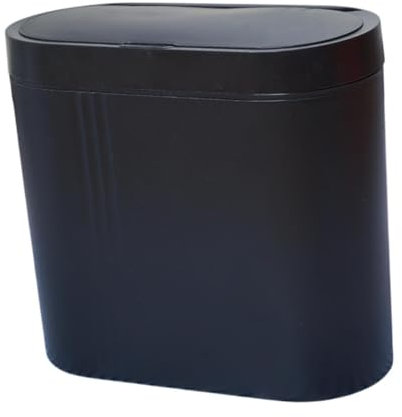 Gralara Cubo de Basura Inteligente Delgado, Cubo de Basura Estrecho con Tapa, sensores de Movimiento automáticos, Cubo de Basura para Sala de Estar, hogar, Negro