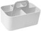 chiquieray Multipurpose Storage Caddy,Multipurpose Caddy Organizer,Stackable OrganizerCaddy,Plastic Desk OrganiserCaddy with Handle for Office,Bathroom, Crafts, or School Supplies(White)