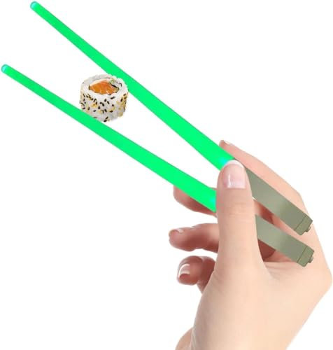 Bacchette incandescenti, 1 paio di bacchette a spada laser, stoviglie riutilizzabili (verde)