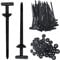 Nylon Universal Cable Tie Buckle,Heavy Duty Self-Locking Nylon Zip Ties Holder,Automobile Parts Fixing Zip Ties for Car Fender, Bumper (50 pcs)
