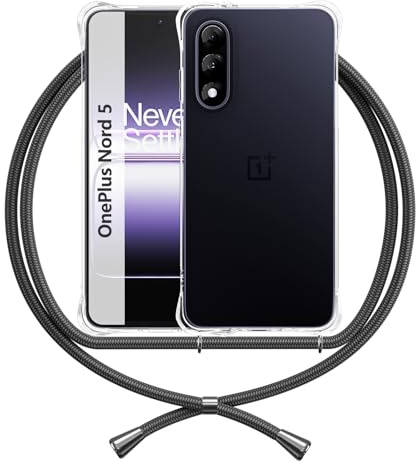 ANFAIRLACE Handykette Hülle Kompatibel mit oneplus Nord 5, Schwarz
