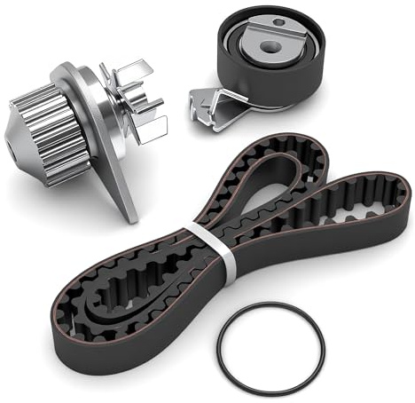 Pompe à eau et kit de courroie de distribution - Convient pour Citroën Berlingo C2 1 C3 2 Nemo Xsara pour Fiat Fiorino/Qubo, Peugeot 106 206 207 306 307 Bipper Partner 1.4L # 16095251, 1609525180