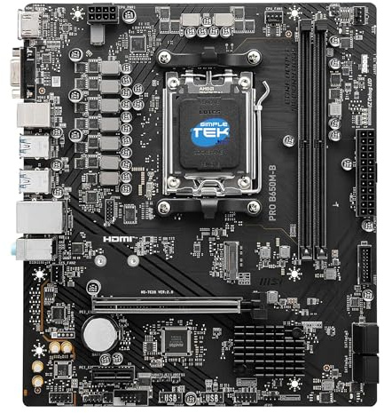 SIMPLETEK - Carte mère micro-ATX pour processeurs de nouvelle génération — 2× DDR5 DIMM, 1× M.2 Gen4 NVMe, PCIe 4.0x16, LAN 2.5G, USB 3.2
