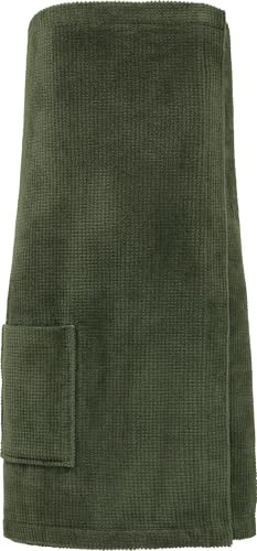 Erwin Müller Sarong Schwanau Jacquard-Velours Oliv Größe 85x170 cm