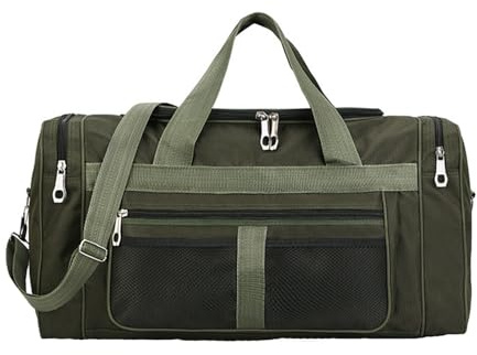 Koffer Metall Werkzeug Duffel Bags For Traveling 65L Carry On Foldable Bag For Men Women Weekend Travel Duffle Bags With Shoe Compartment Black Kleidertaschen Set Für Rucksack (Green, One Size)