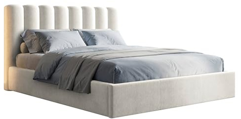 Mirjan24 Polsterbett Fynro mit Bettkasten, modernes Doppelbett inkl. Lattenrost, Elegantes Bett mit gepolstertes Kopfteil, Verschiedene Größen (Margo 227.04, 140 x 200 cm)