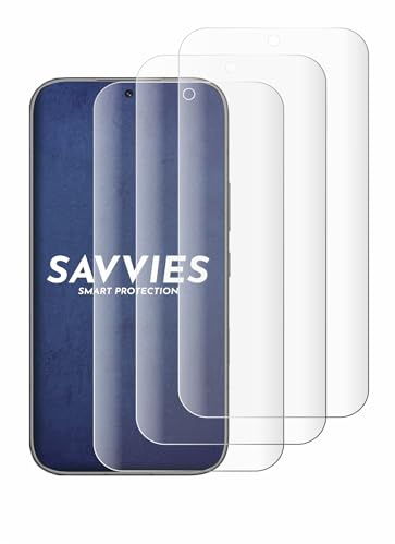 Savvies 4 Stück Full-Screen Schutzfolie für Honor 600 Full-Cover Displayschutz-Folie, 3D Curved, Transparent, Anti-Fingerabdruck
