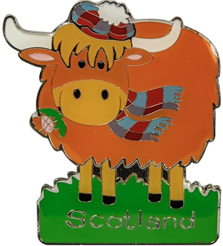 I LUV LTD Scottish Highland Coo Cow Fridge Magnet, Traditional Scotland Souvenirs