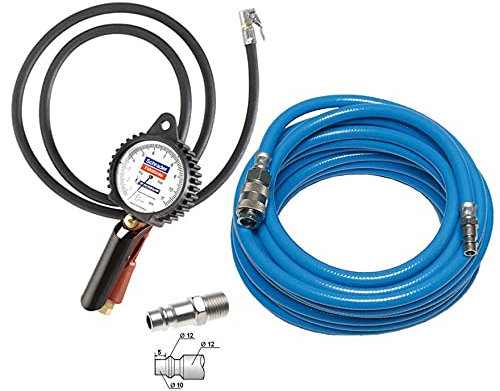 OC-PRO Pistolet MANOMETRE EURODAINU Schrader avec Tuyau ET RACCORD