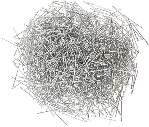 1000er Pack Edelstahl Blind / 2.4mm * 4/5/6/7/8/9/10/12/14mm Blindnieten Set - Silber 2.4x6mm