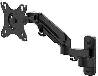 Monoprice 2-Segment Full Articulating Gas Spring Wall Mount For Monitors Up To 27 Inches, Adjustable Corner Friendly - Workstream Collection
