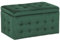 Hocker mit Stauraum Deckel Samt grün Bettbank Truhe Fußhocker Modern Michigan