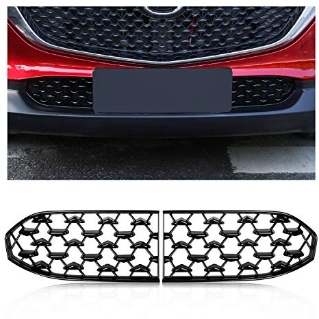 CDEFG Kompatibel mit Mazda CX30 CX-30 2019-2025 2026 Front Kühlergrille Frills Frontstoßstangenmaske Auto Grill Modifiziertes Zubehör [2 Stück]