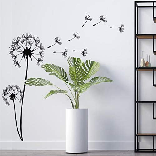 DEKADRON Metall-Wandkunst, Pusteblume mit fliegenden Samen, Metall-Naturdekoration, Patel mit Löwenzahn-Wandbehang, Wandkunst für Zuhause, Wohnzimmer, 48 x 118 cm (B x H x T)